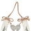 Just Married' Wedding Horseshoe White with Hanging Heart 3