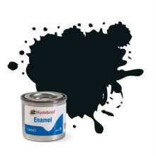 Humbrol No.91 Matt Black Green Enamel Paint - 14ml Tin for Model Kits, Miniatures & Craft Projects