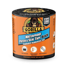 Gorilla Waterproof Patch & Seal Tape (100mm x 3m) Black - 2 Pack - Instant Leak Repair & Heavy-Duty Waterproof Seal