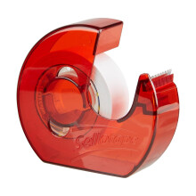 Sellotape Double Sided Tape (15mm x 5m, 3 Pack) with Red Dispenser - Easy Tear Adhesive Tape for Crafts, Gift Wrapping & DIY