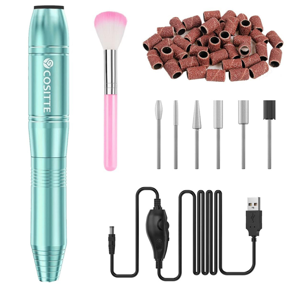Cositte Electric Nail Drill,Usb Electric Nail Drill Machine For Acrylic Nail Kit,Portable Electric Nail File Polishing Tool Manicure Pedicure Kit Efil