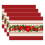 Kerstplacemats rood 45x30cm 4 stuks Waterdicht Wasbaar 4