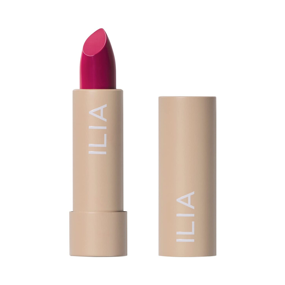 Ilia - Color Block Lipstick | Non-Toxic, Vegan, Cruelty-Free, Hydrating + Long Lasting, No Budge Color With Full Coverage (Knockout (Bold Magenta With