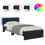VidaXL vidaXL Bed Frame with Headboard Black Oak 100 x 200 cm Engineered Wood 2