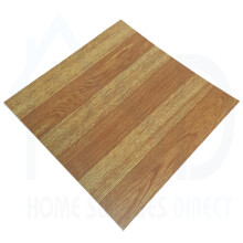 Tiletastic Dark Wood Effect Self-Adhesive Vinyl Floor Tiles 30.5cm x 30.5cm x 0.9cm (40 Tiles) - 40 sqft
