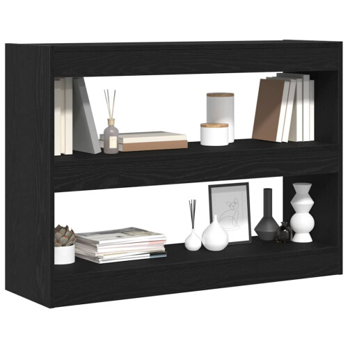 VidaXL vidaXL Bookcase Black Oak 100 x 30 x 72 cm Engineered Wood 2