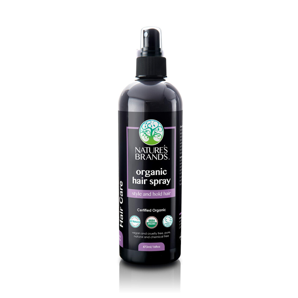 Nature's Brands Hair Spray Organic By Herbal Choice Mari (16 Fl Oz Bottle) - No Toxic Synthetic Chemicals