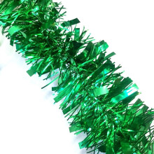 Chunky Green Tinsel Garland - 2M (6.5ft), Festive Christmas & Party Decoration, Mantel & Home Decor
