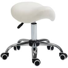 360 Rotatable Hydraulic Salon Stool Faux Leather Adjustable Saddle Chair