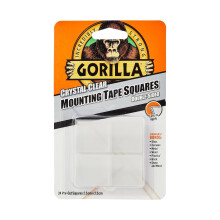 Gorilla Mounting Tape Squares 2.5 x 2.5cm (1 x 24) - 12 Pack - Double-Sided Heavy-Duty Adhesive for Secure Mounting