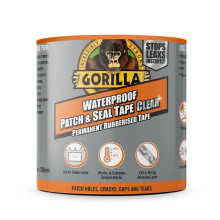 Gorilla Waterproof Patch & Seal Tape (100mm x 2.4m) Clear - 9 Pack - Instant Leak Repair & Heavy-Duty Waterproof Seal