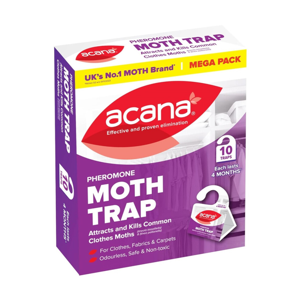 Acana Pheromone Clothes Moth Traps 10 Pack – Non-Toxic Glue Boards - Image 4