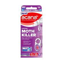 Acana Hanging Moth Killer 2 Pack - Fragrance Free Wardrobe Moth Killer, Kills Moths, Eggs & Larvae