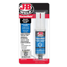 J-B Weld MarineWeld Adhesive & Sealant (6 Pack) - 25ml Syringes White, 5-Minute Set Time, 2350 PSI Strength