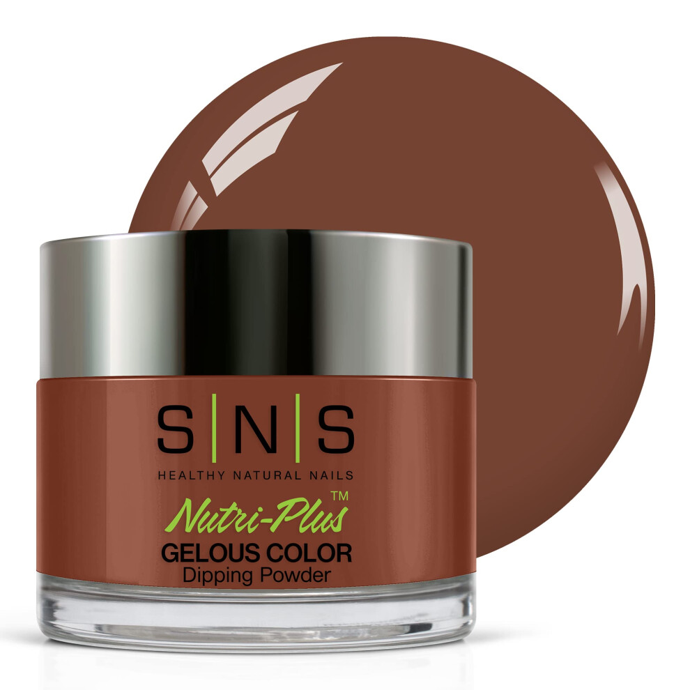 Sns Healthy Natural Brown Sns Nail Dip Powder, Gelous Color Dipping Powder - Worth The Wait (Brown), Ee23 - Long-Lasting Acrylic Nail Color & Polish Lasts 14 Days - Low-Odor &