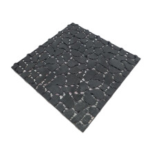 Tiletastic Black Pebble Effect Interlocking Garden Patio Floor Tiles 29cm x 29cm x 0.13cm (8 Tiles) - 8 Sqft, Easy-Lock