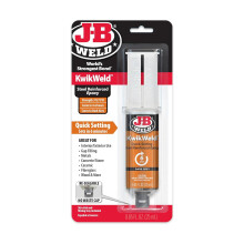 J-B Weld KwikWeld Steel-Reinforced Epoxy (6 Pack) - 25ml Syringes Dark Grey, 6-Minute Set Time, 3127 PSI Strength