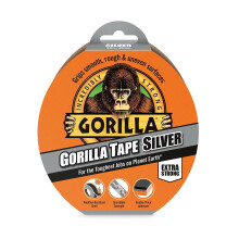 Gorilla Tape Silver (48mm x 32M) - 2 Pack - Heavy Duty, Weather-Resistant Duct Tape for Ultimate Holding Power