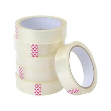 Clear Packing Tape (12 Rolls) - 25mm x 66M Strong Household Multi-Purpose Sticky Tape
