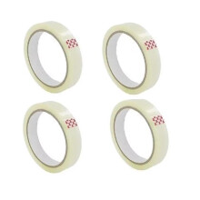Clear Packing Tape (4 Rolls) - 25mm x 66M Strong Household Multi-Purpose Sticky Tape