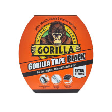 Gorilla Tape Black (48mm x 11M) - 4 Pack - Extra Strong, Weather-Resistant Duct Tape for Indoor and Outdoor Use