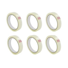 Clear Packing Tape (6 Rolls) - 25mm x 66M Strong Household Multi-Purpose Sticky Tape