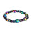 Multicolored Handwoven Magnetic Hematite Stretch Bracelet 1