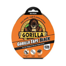 Gorilla Tape Black (73mm x 32M) - 12 Pack - Heavy Duty, Weather-Resistant Duct Tape for Ultimate Holding Power