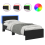 VidaXL vidaXL Bed Frame with Headboard Black Oak 75 x 190 cm Engineered Wood 2