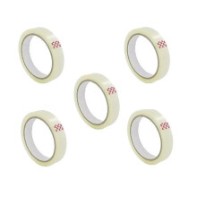 Clear Packing Tape (5 Rolls) - 25mm x 66M Strong Household Multi-Purpose Sticky Tape