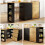 360 Rotating Extendable Bar Table with Storage, Kitchen Island Design 1