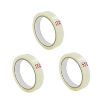 Clear Packing Tape (3 Rolls) - 25mm x 66M Strong Household Multi-Purpose Sticky Tape