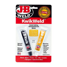J-B Weld KwikWeld Steel-Reinforced Epoxy (6 Pack) - 28.4g Tubes Dark Grey, 6-Minute Set Time, 3127 PSI Strength