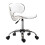 Adjustable Rolling Swivel Beauty Salon Chair, Stool for Spa, Technician - White 1