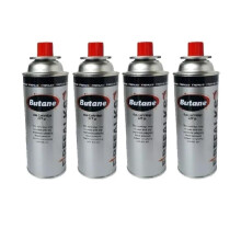 Premium Gas Canisters 395ml (4 Pack) - EN417 Compliant for Camping, BBQ & Blowtorch