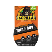 Gorilla Anti-Slip Tread Tape (50.8mm x 3.04M) Black - 4 Pack - Heavy Duty Traction Tape for Safe Steps and Ramps