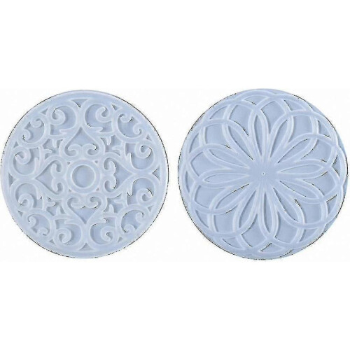 Mandala Coaster Mold Set, 4 Silicone Casting Mats for Resin Art Projects 1