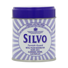 Silvo Tarnish Guard Metal Polish Wadding 75g (2 Pack) - Cleaner for Silver, Gold, Aluminium & Chrome, Restores Shine