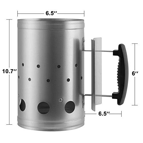 Siam Express BBQ Chimney Starter Charcoal Coal Starter Quick Start Barbecue Lighter Burning with Safety Handle 2