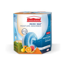 UniBond AERO 360 Sweet Citrus Moisture Absorber Refills 450g - 6 Pack (12 Refills), Dehumidifier Tabs, Damp & Odour Control