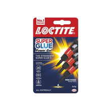 Loctite Glue Power Gel Mini Trio 3 x 1g (3 Pack) - Flexible Strong Instant Adhesive for Metal, Wood, Rubber & Plastic Repairs