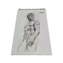 Stifflex Artist Sketch Pad Zazza1 - 80 Sheets 120gsm, 22x33cm, Natural White, Smooth, Microperforated, Made in Italy