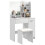 Dressing Table and Stool Set, with Storage - White 1