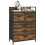 Rustic Chest of Four Fabric Drawers - Rustic Brown 1