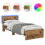 VidaXL vidaXL Bed Frame with Headboard Old Wood 75 x 190 cm Engineered Wood 2