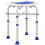 44-51.5cm Aluminium Frame Shower/Bath Stool - White 1