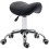 360 Rotatable Hydraulic Salon Stool Faux Leather Height Adjustable Rolling Saddle Stool Black 1