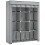 Fabric Wardrobe, with Rails and Shelves - Light Grey 1