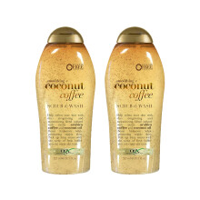 OGX Smoothing + Coconut Coffee Scrub met Arabica Koffie & Kokosolie, Hydraterende Was voor Droge Huid