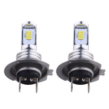 (H4-White) 6000K 35W 4000LM 2SMD 2LED Headlight Kit - High/Low Beam Bulbs